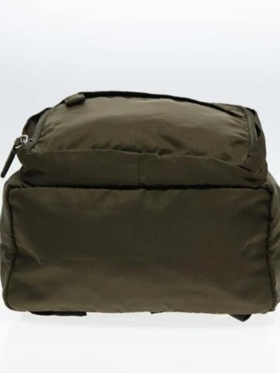 PRADA Backpack Nylon Khaki Silver Auth ep5764 main image 5